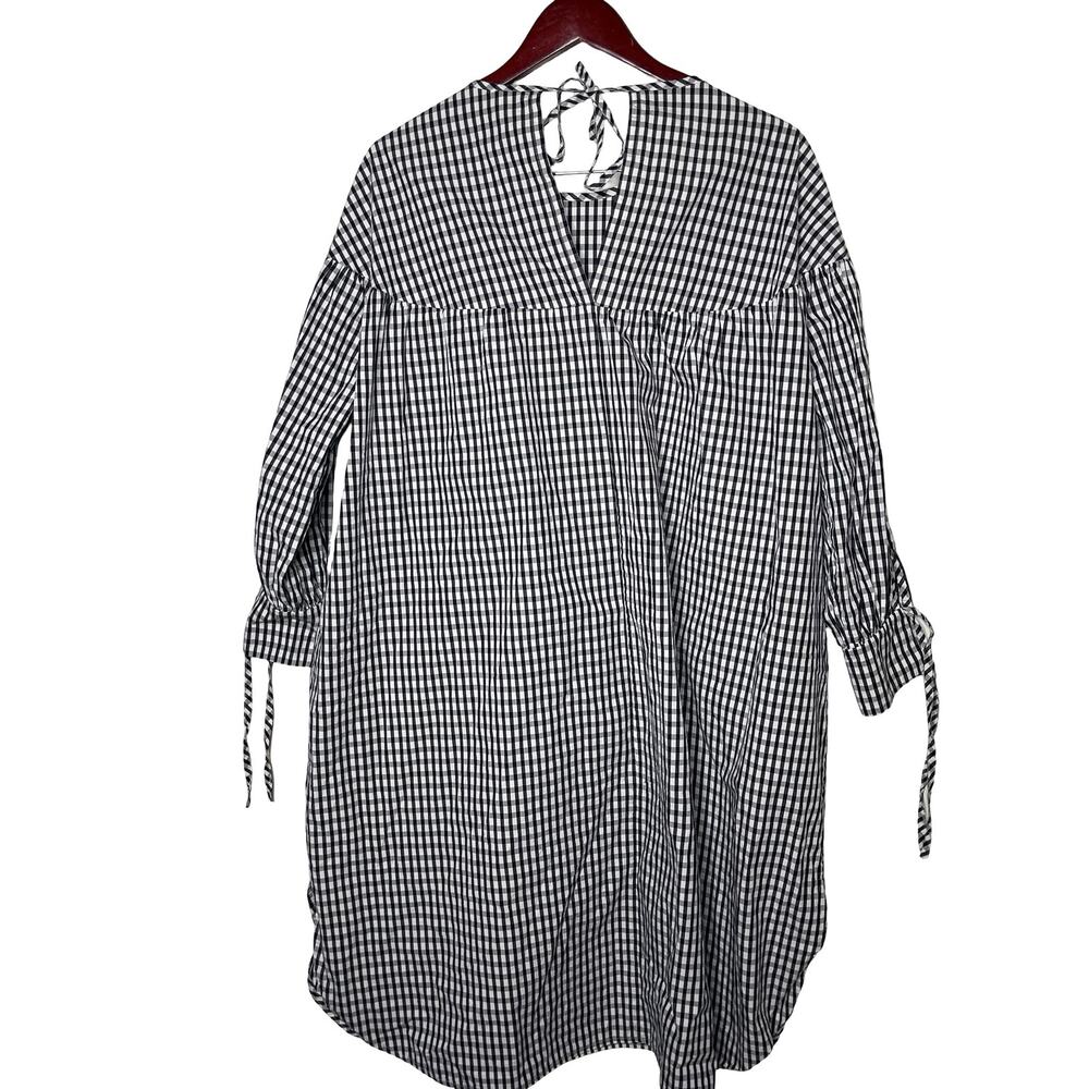 Kowtow Juno Dress Black and White Gingham Check Oversized shirt dress XS - Picture 6 of 8